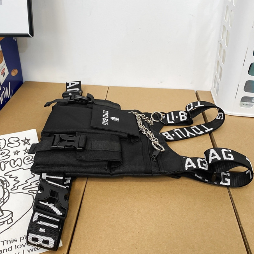 Functional Chain Oxford Vest Chest Bag