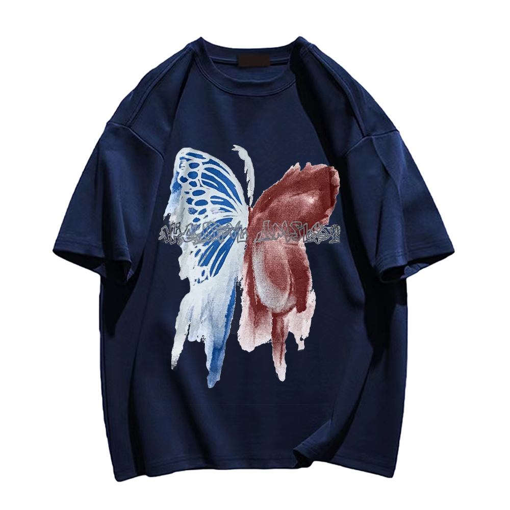 Street Color Contrast Butterfly T-shirt