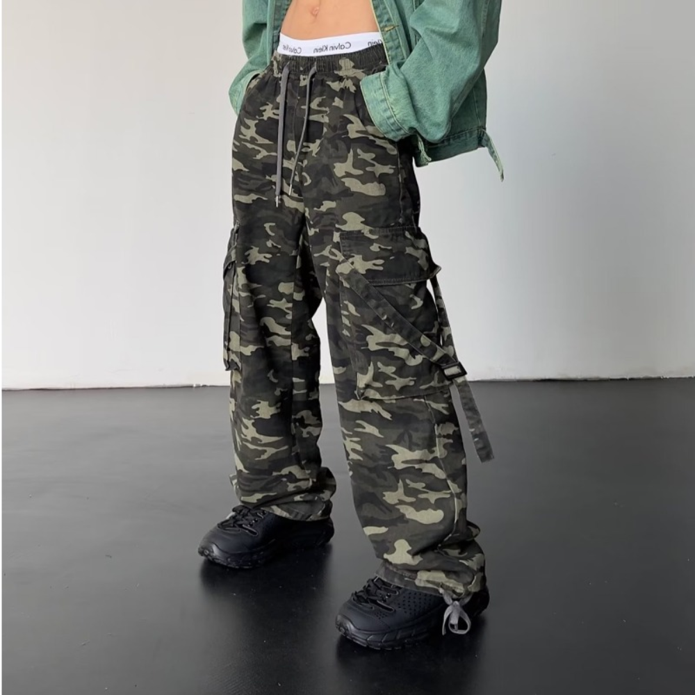 Hip Hop Camouflage High Waist Cargo Pants
