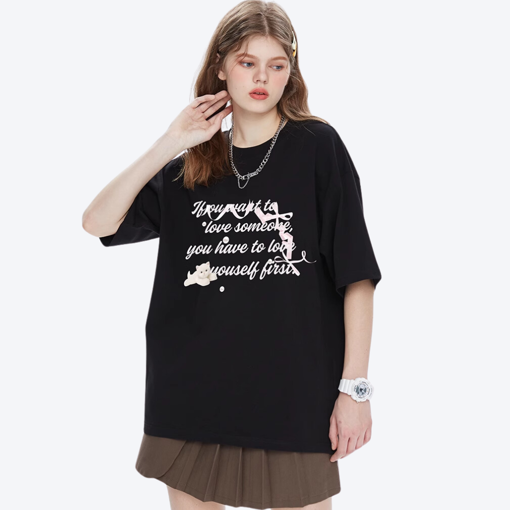 Women's Sweet Letter T-Shirt