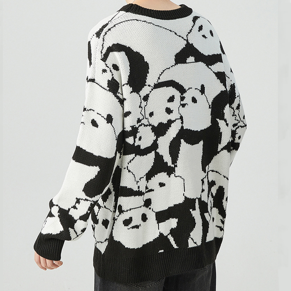 Cute Panda Bottom Flower Sweater