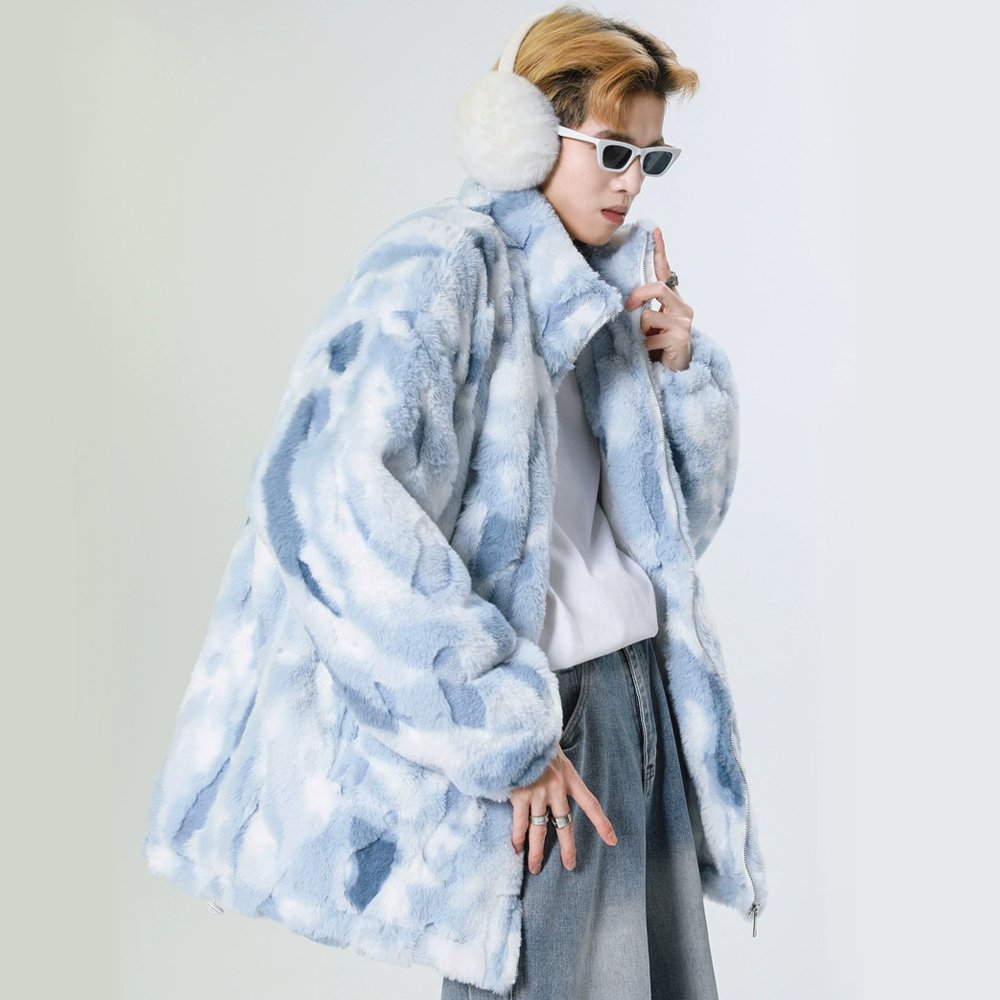 Japanese Embroidered Plush Thickened Fleece Coat