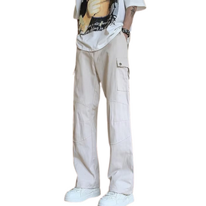 Trendy Straight White Cargo Pants