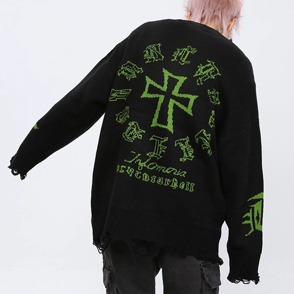 Casual Sanskrit Jacquard Sweater