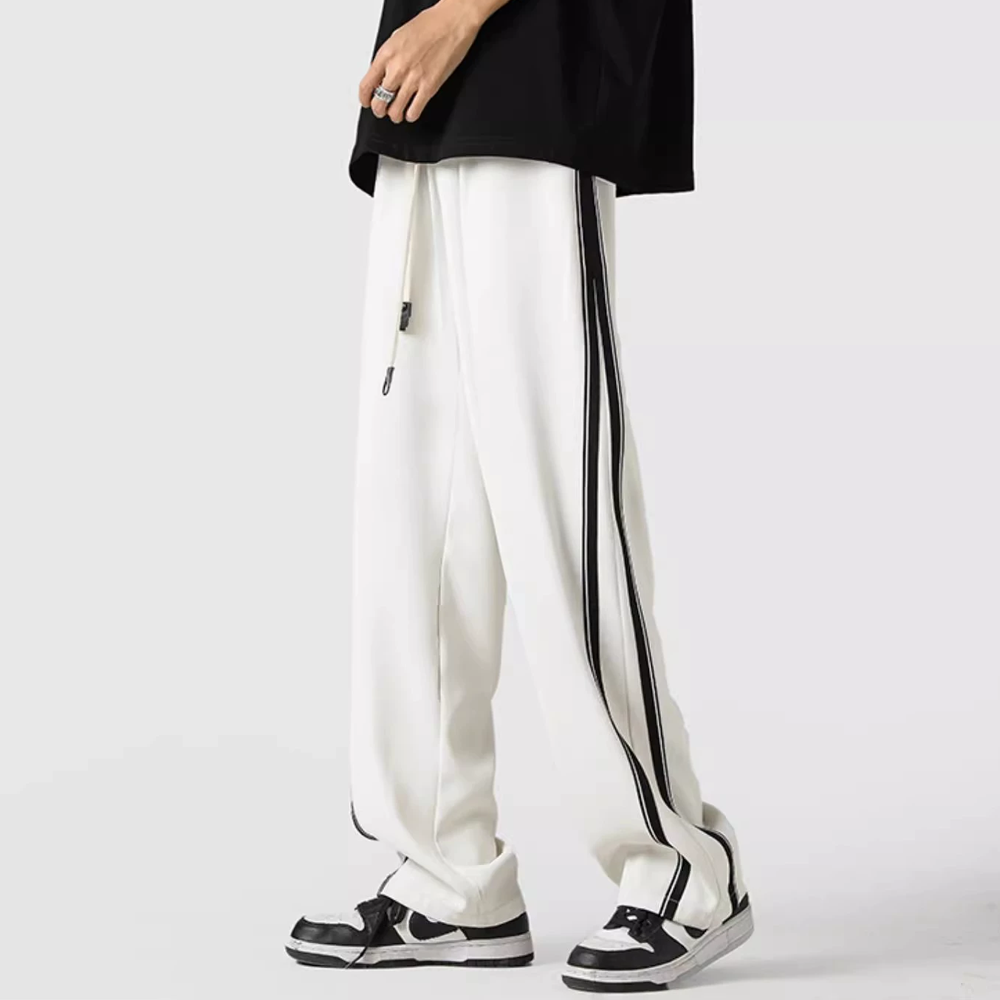 Casual Straight Side Stripes With Drapey Feel Sweatpants