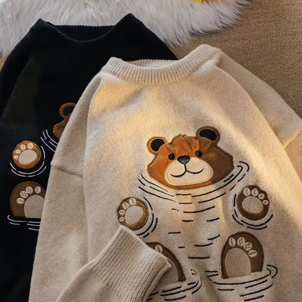 Cute Bear Swimming Sweater