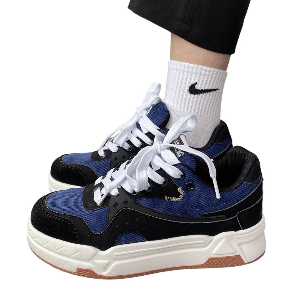 Retro Stitching Platform Loafers