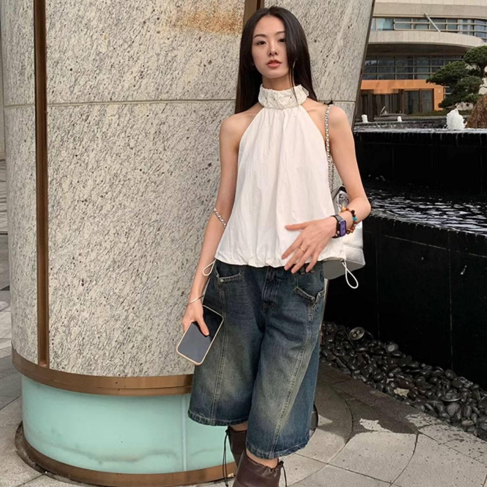 Women's Retro Distressed Jorts