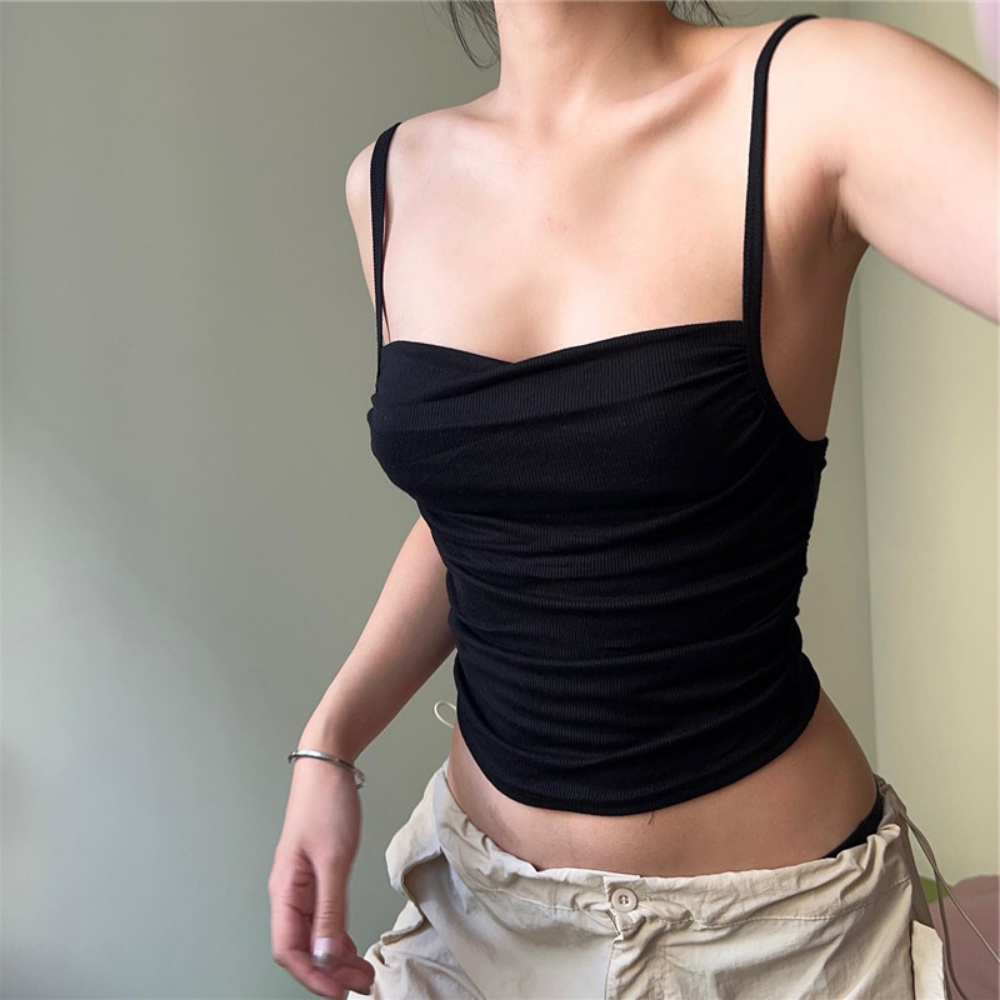 Women's Versatile Black Cami Top