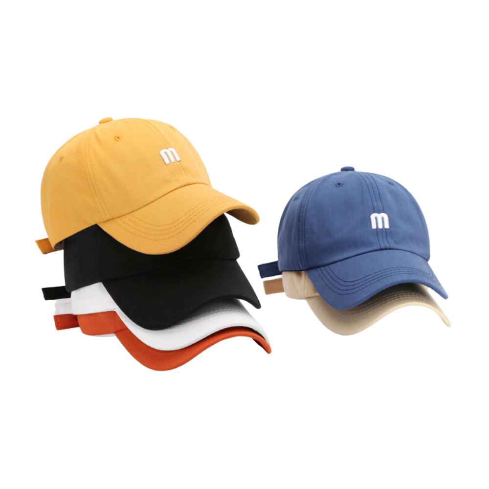 Japanese M letter embroidered hat