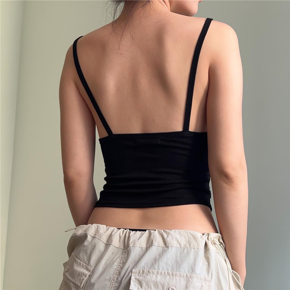 Women's Versatile Black Cami Top