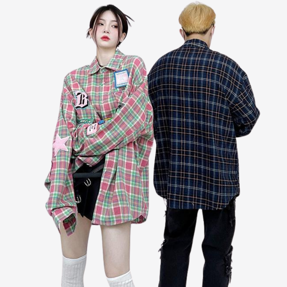 Harajuku Stars Letter Patch Shirt