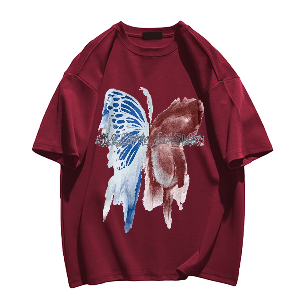 Street Color Contrast Butterfly T-shirt