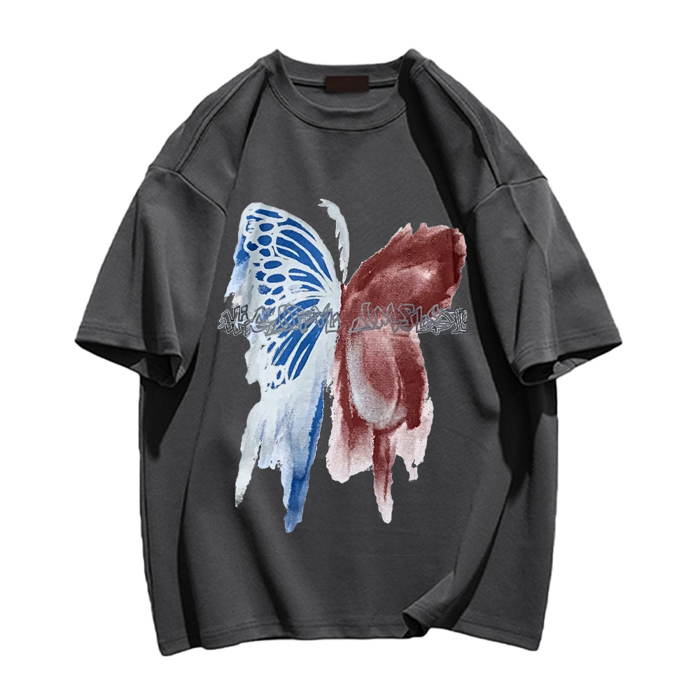 Street Color Contrast Butterfly T-shirt