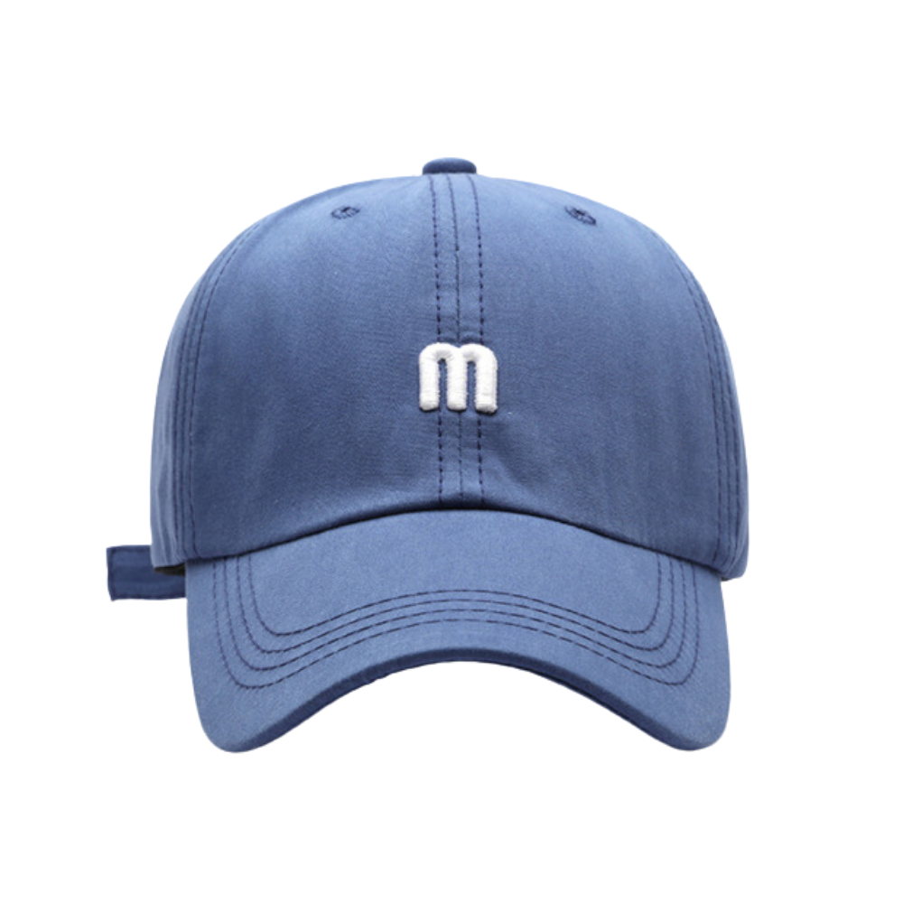 Japanese M letter embroidered hat