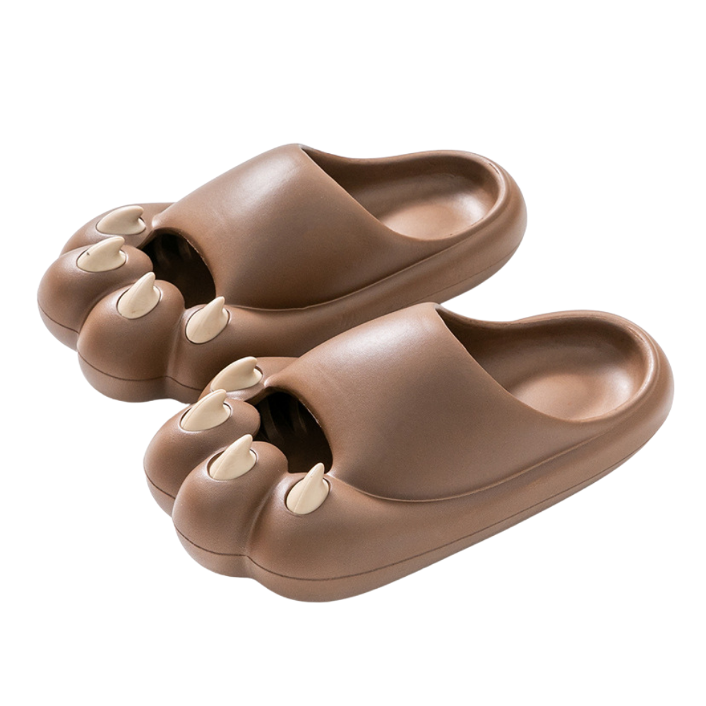 Cute Bear Paw Soft Slippers