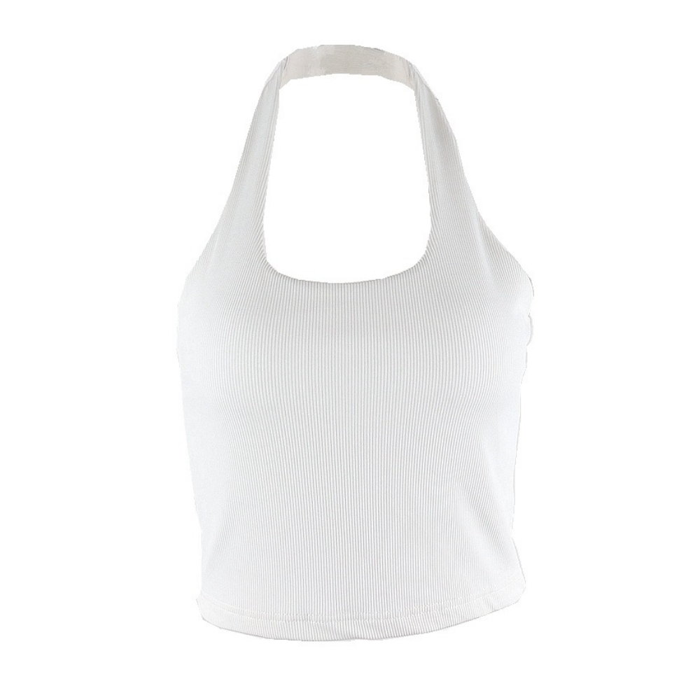 Women's Hot Girl Solid Color Halter Top