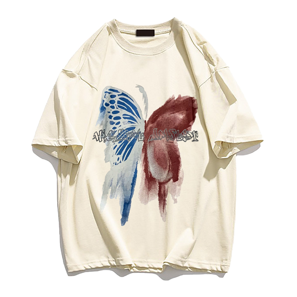 Street Color Contrast Butterfly T-shirt