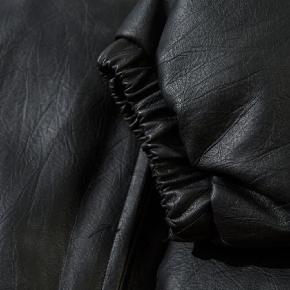 Thorn Letter Patch Stand Collar Coat