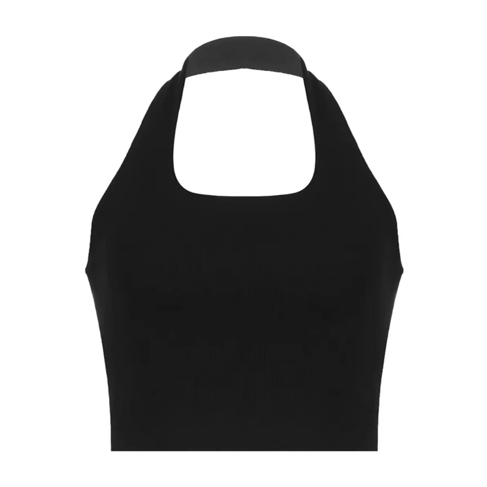 Women's Hot Girl Solid Color Halter Top