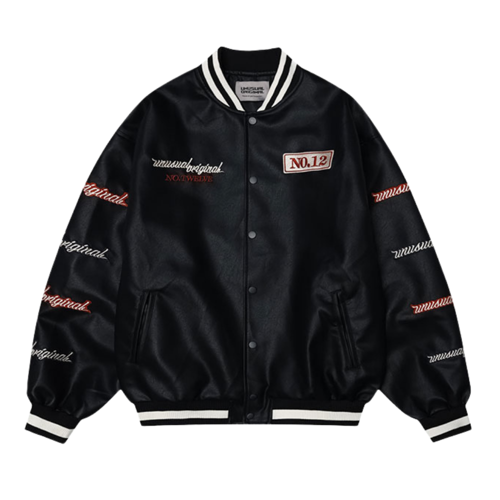 Design Letter Embroidered Baseball Jacket