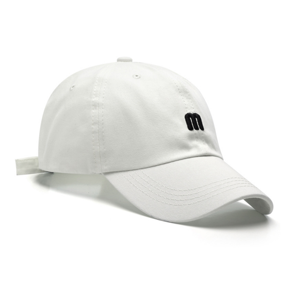 Japanese M letter embroidered hat