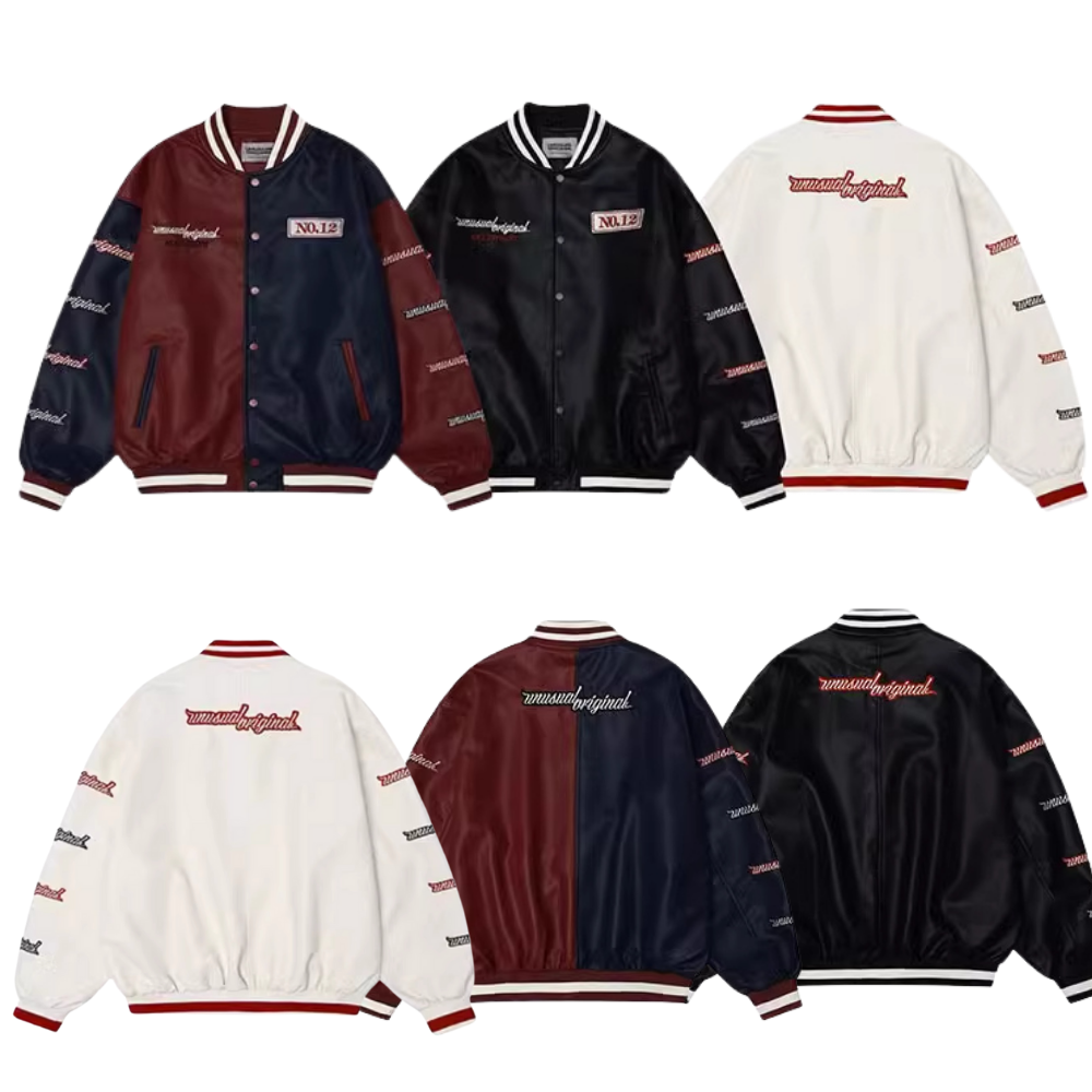 Design Letter Embroidered Baseball Jacket