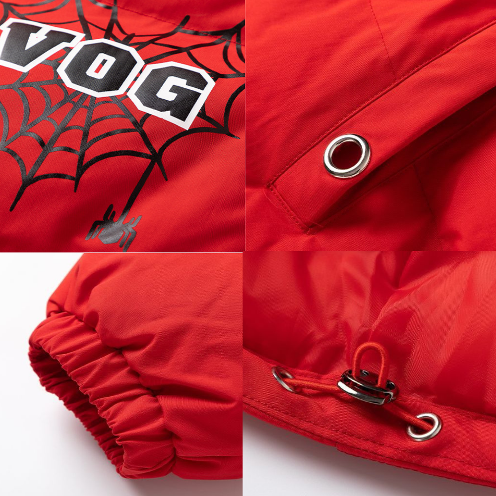 Spider Bag Embroidered Hooded Coat
