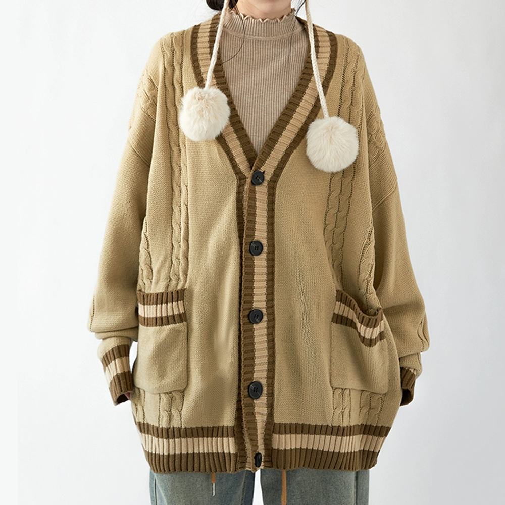 Simple Solid Color Cardigan Sweater
