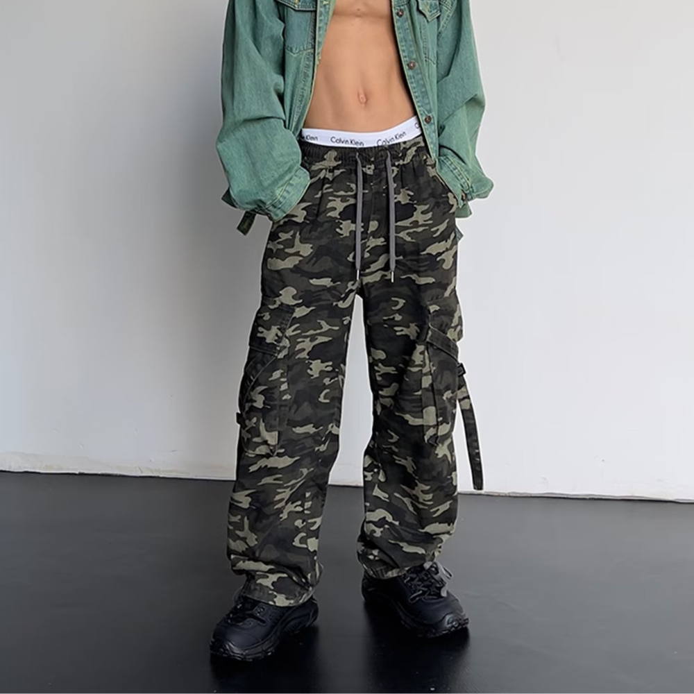 Hip Hop Camouflage High Waist Cargo Pants