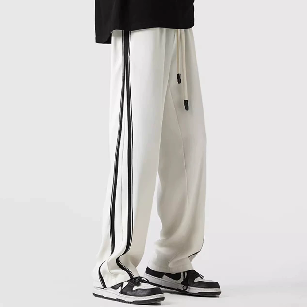 Casual Straight Side Stripes With Drapey Feel Sweatpants