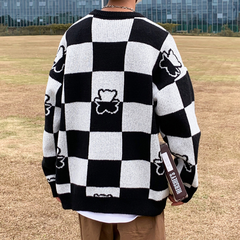 Checkerboard Bear Sweater