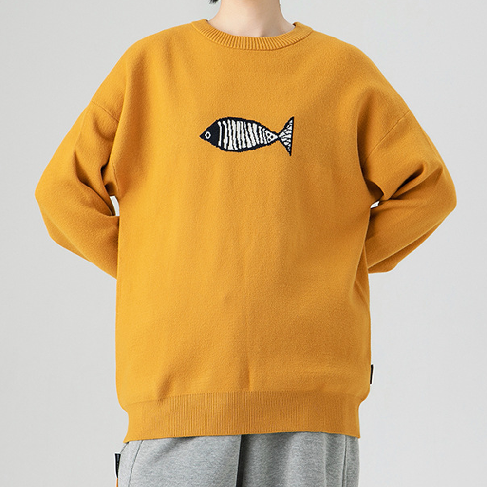 Simple Loose Fish Sweater