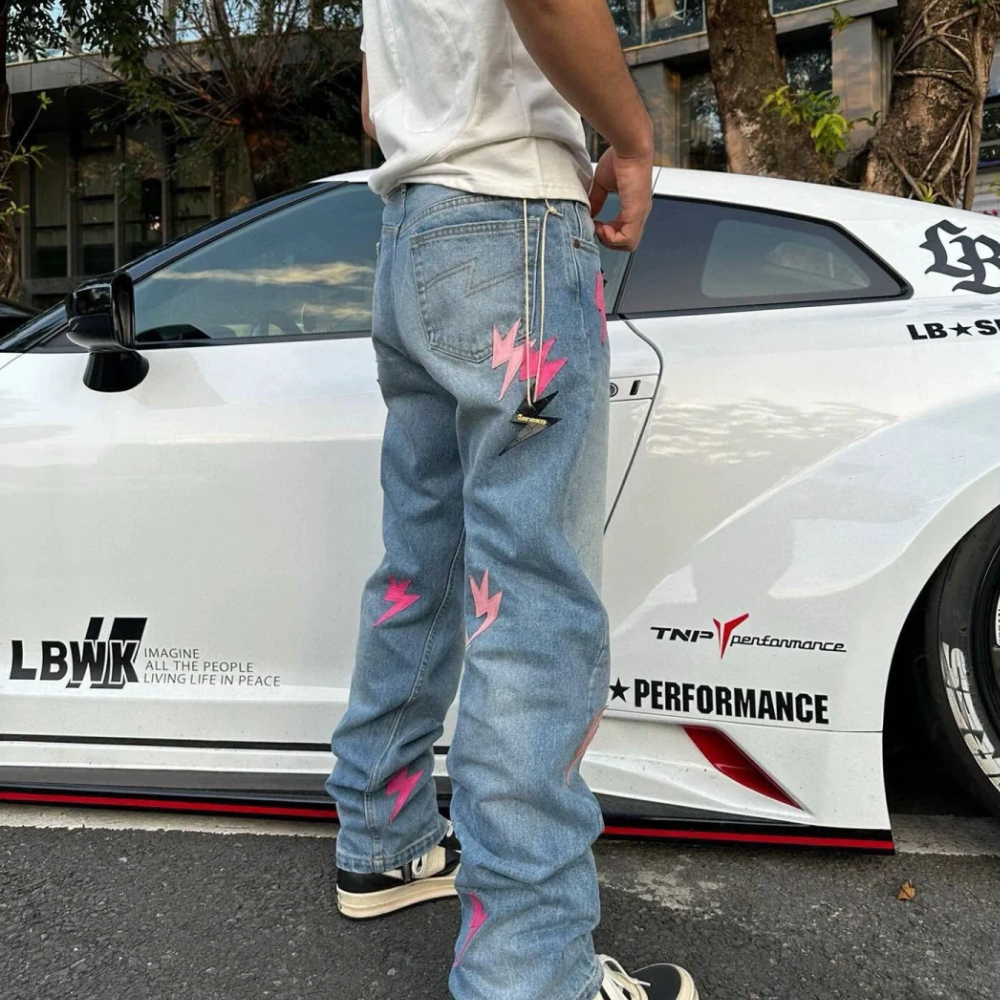 American Lightning Leather Label Jeans