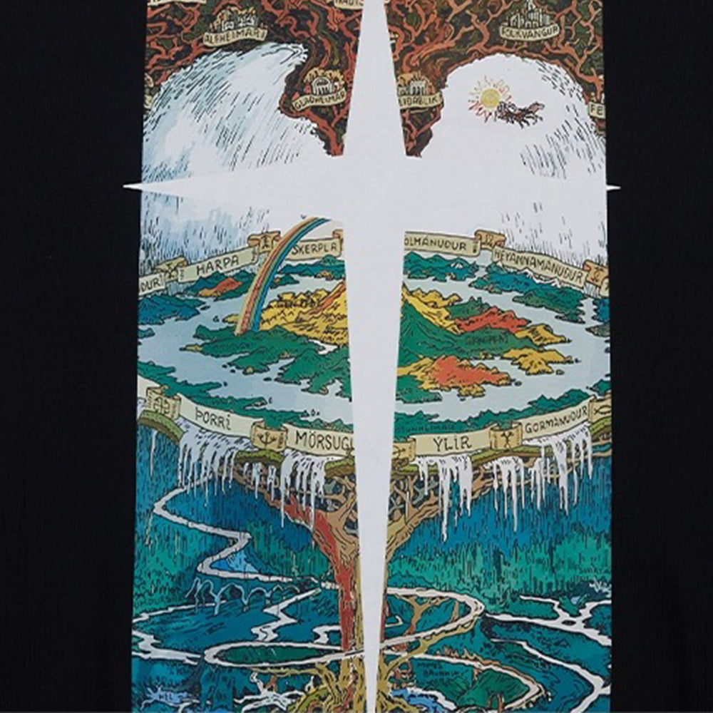 Past Future | Vintage Greece Map Print Hoodie