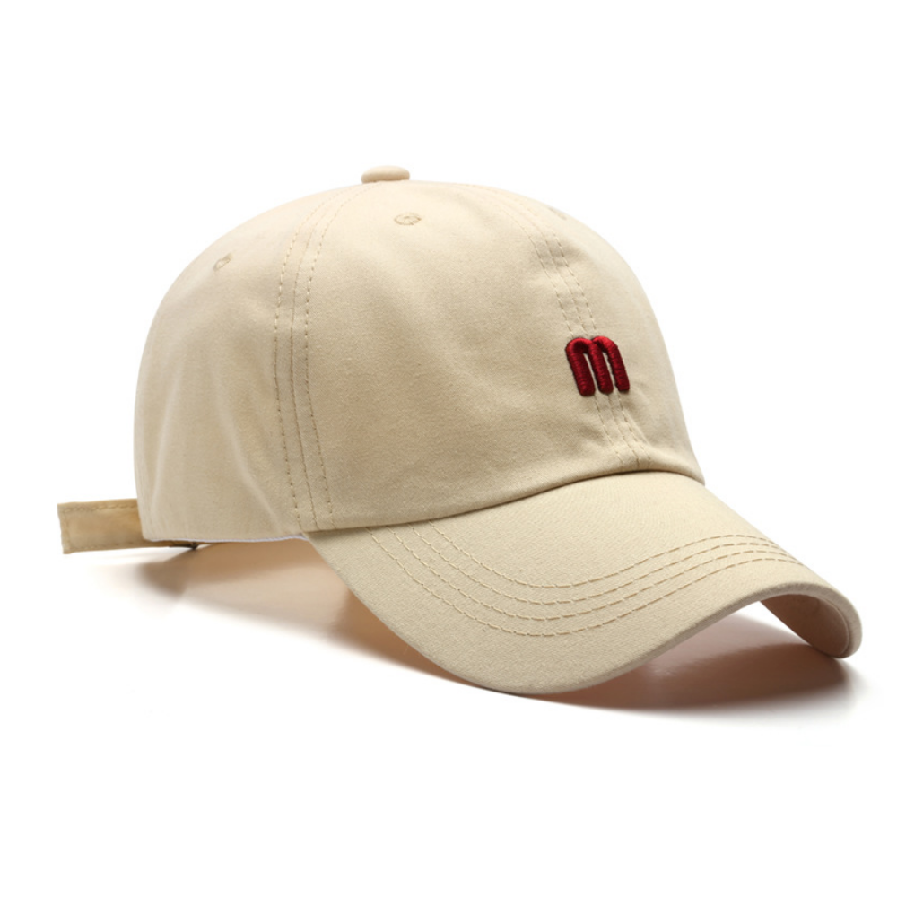 Japanese M letter embroidered hat