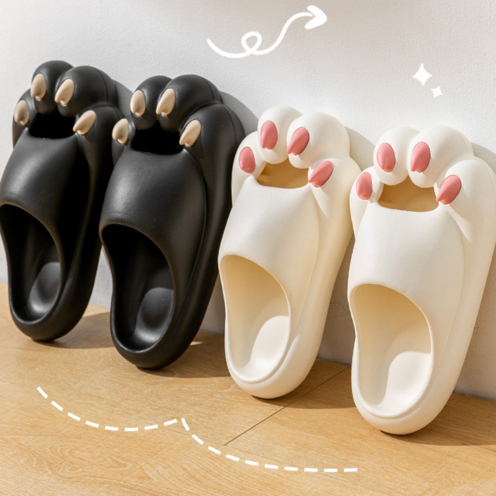 Cute Bear Paw Soft Slippers
