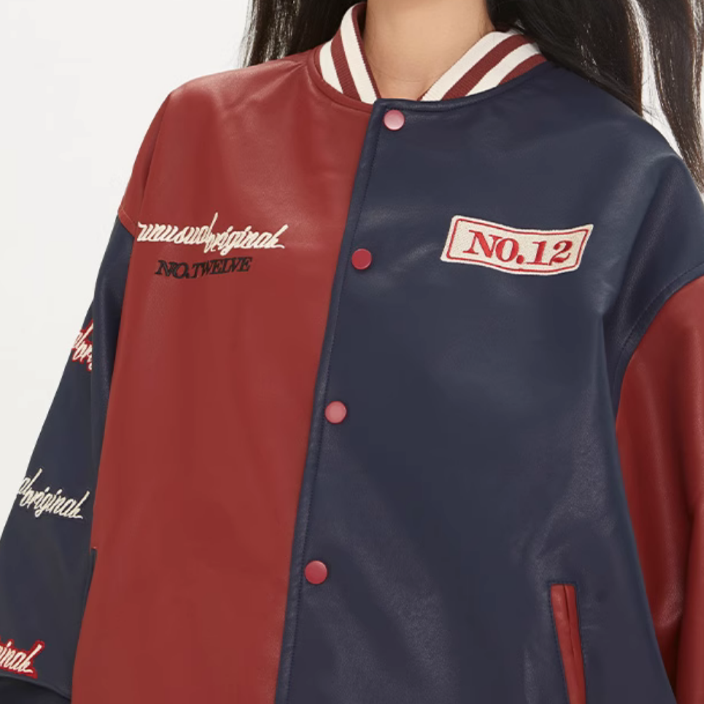 Design Letter Embroidered Baseball Jacket