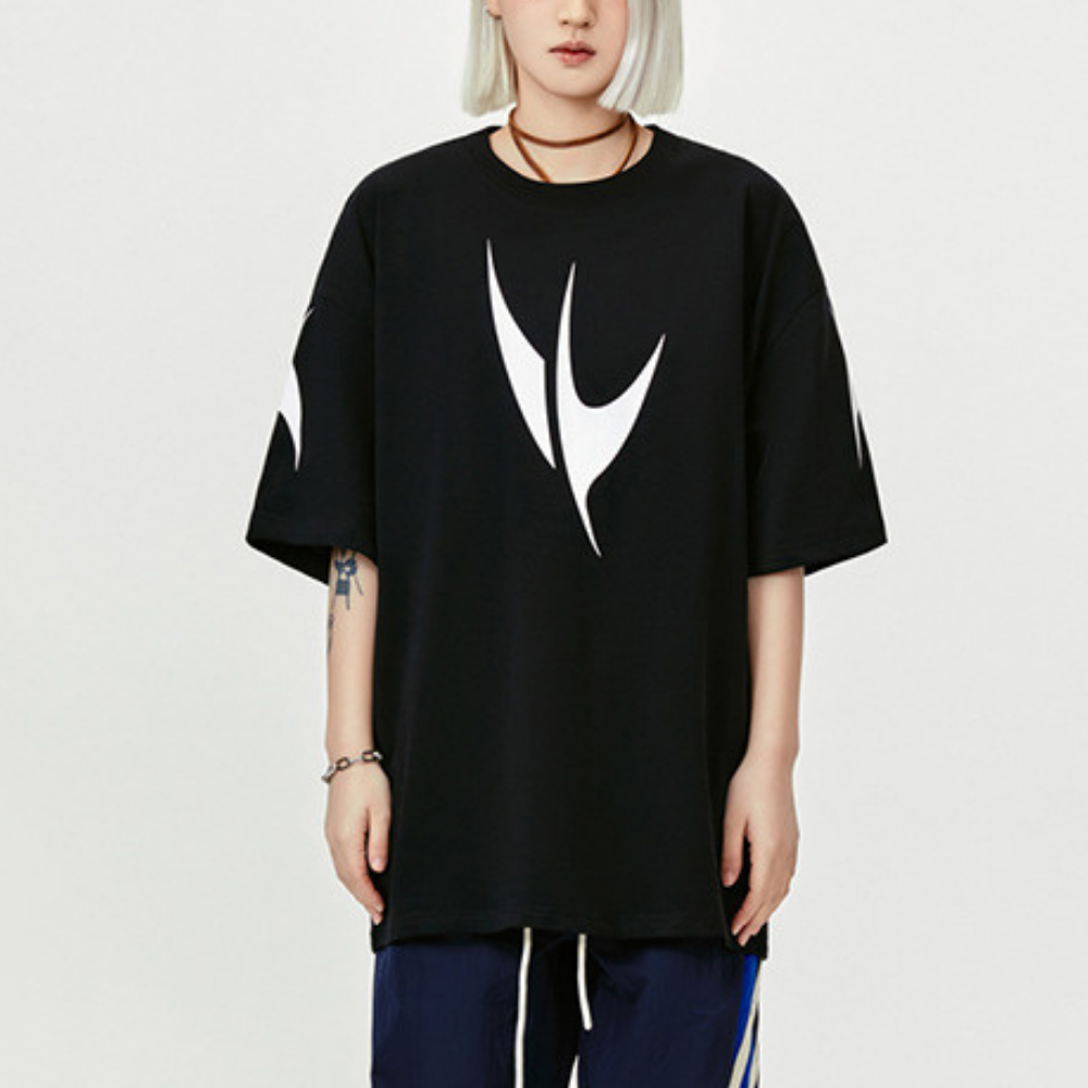 【MADE EXTREME】Sparkle Letter Print T-Shirt