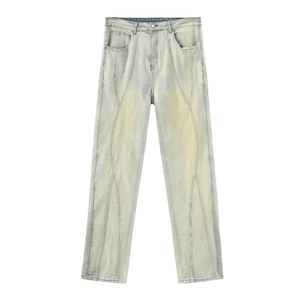 Washed Split Line Stretch Jeans