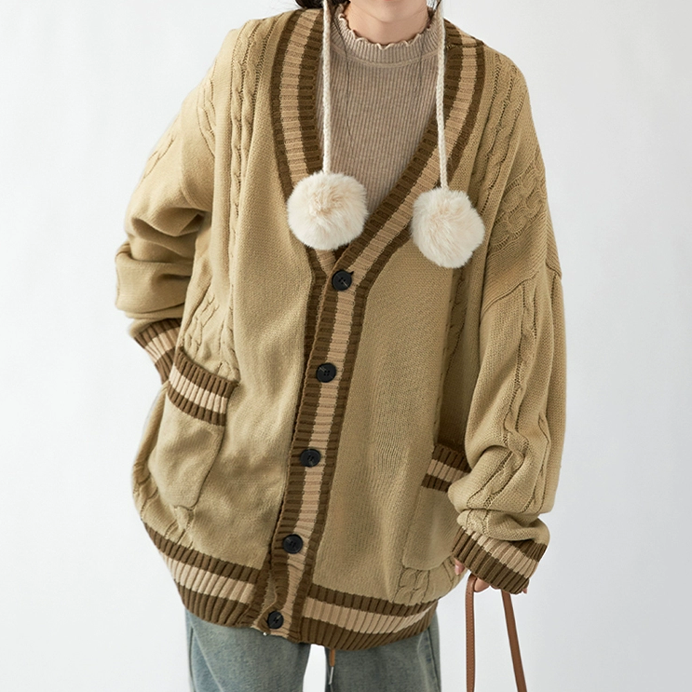 Simple Solid Color Cardigan Sweater