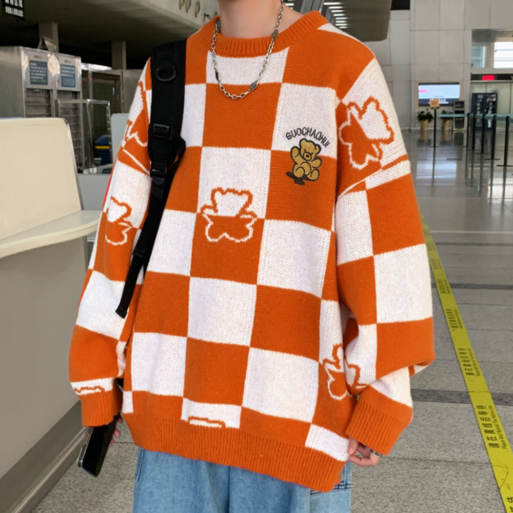 Checkerboard Bear Sweater