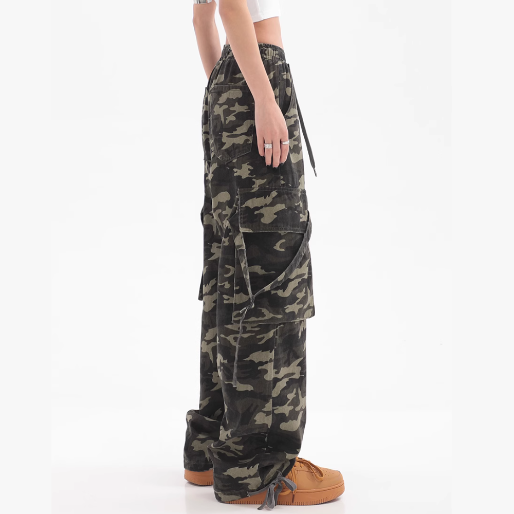 Hip Hop Camouflage High Waist Cargo Pants