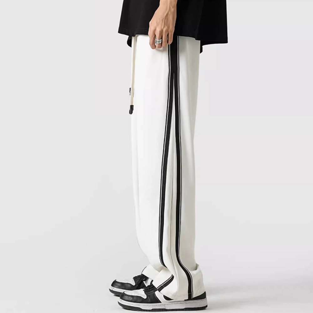 Casual Straight Side Stripes With Drapey Feel Sweatpants