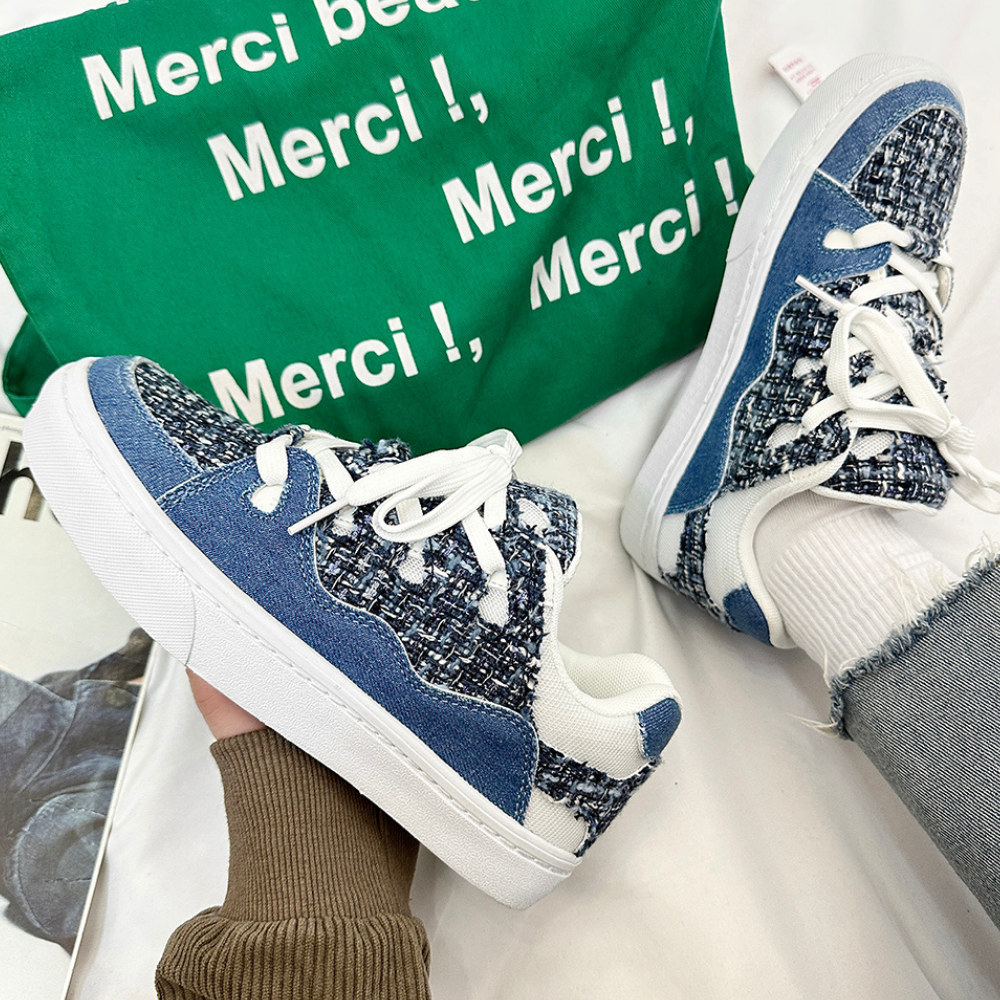 Casual Small Fragrant Denim Shoes