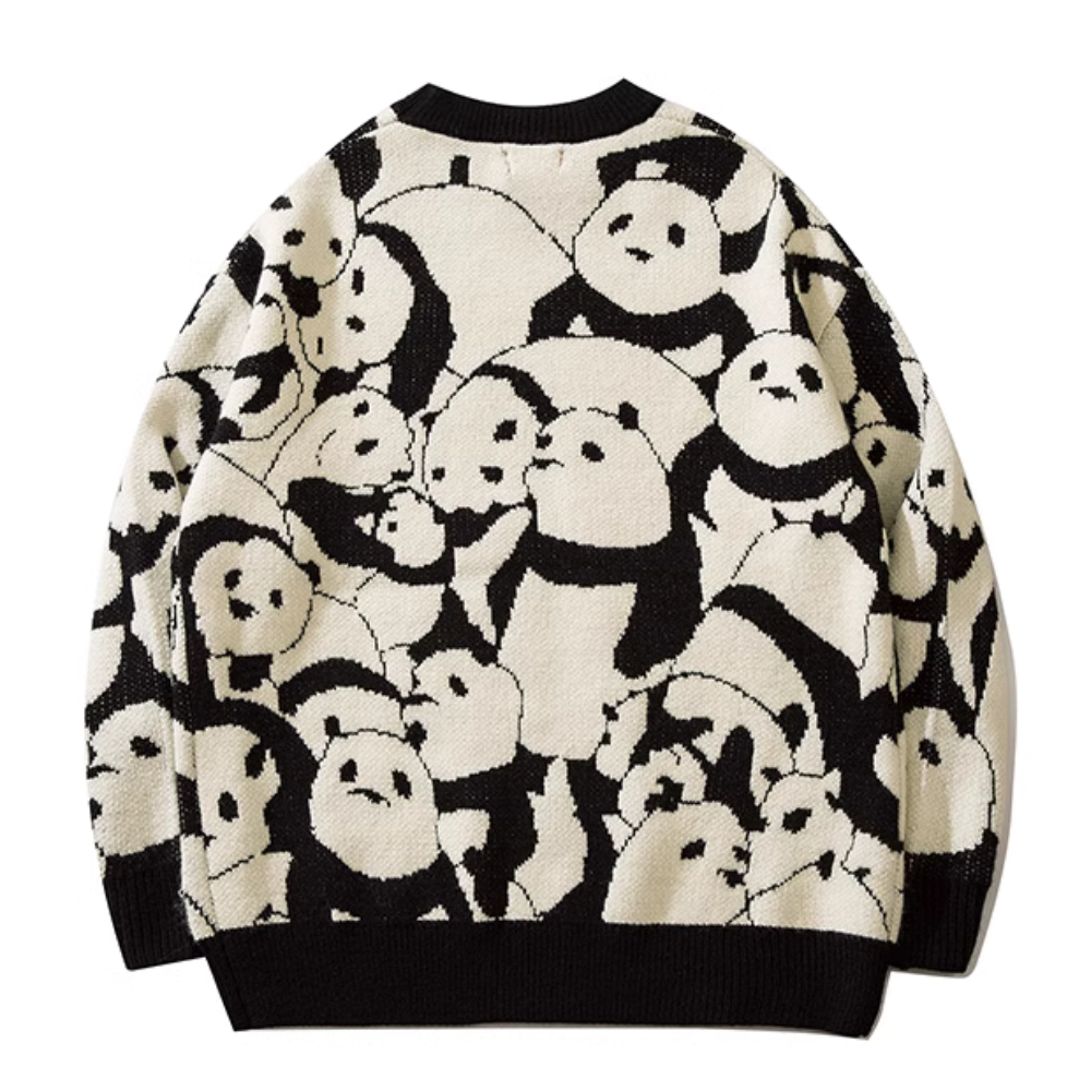 Cute Panda Letter Sweater