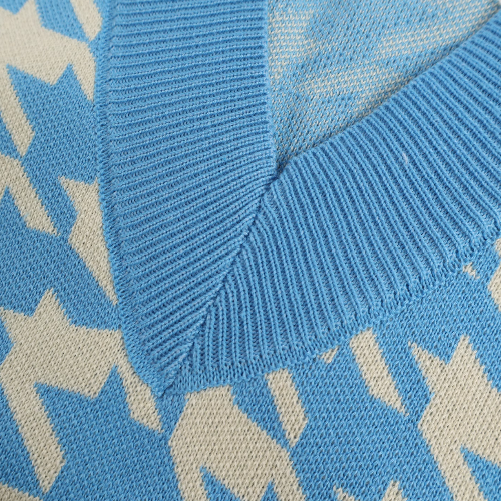 Oversized Contrast Plaid Vest