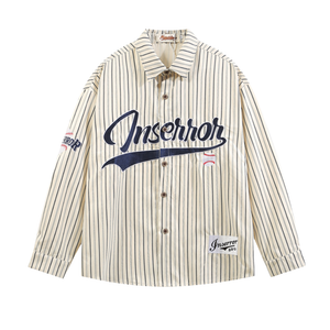 Vintage Baseball Letters Embroidered Shirt