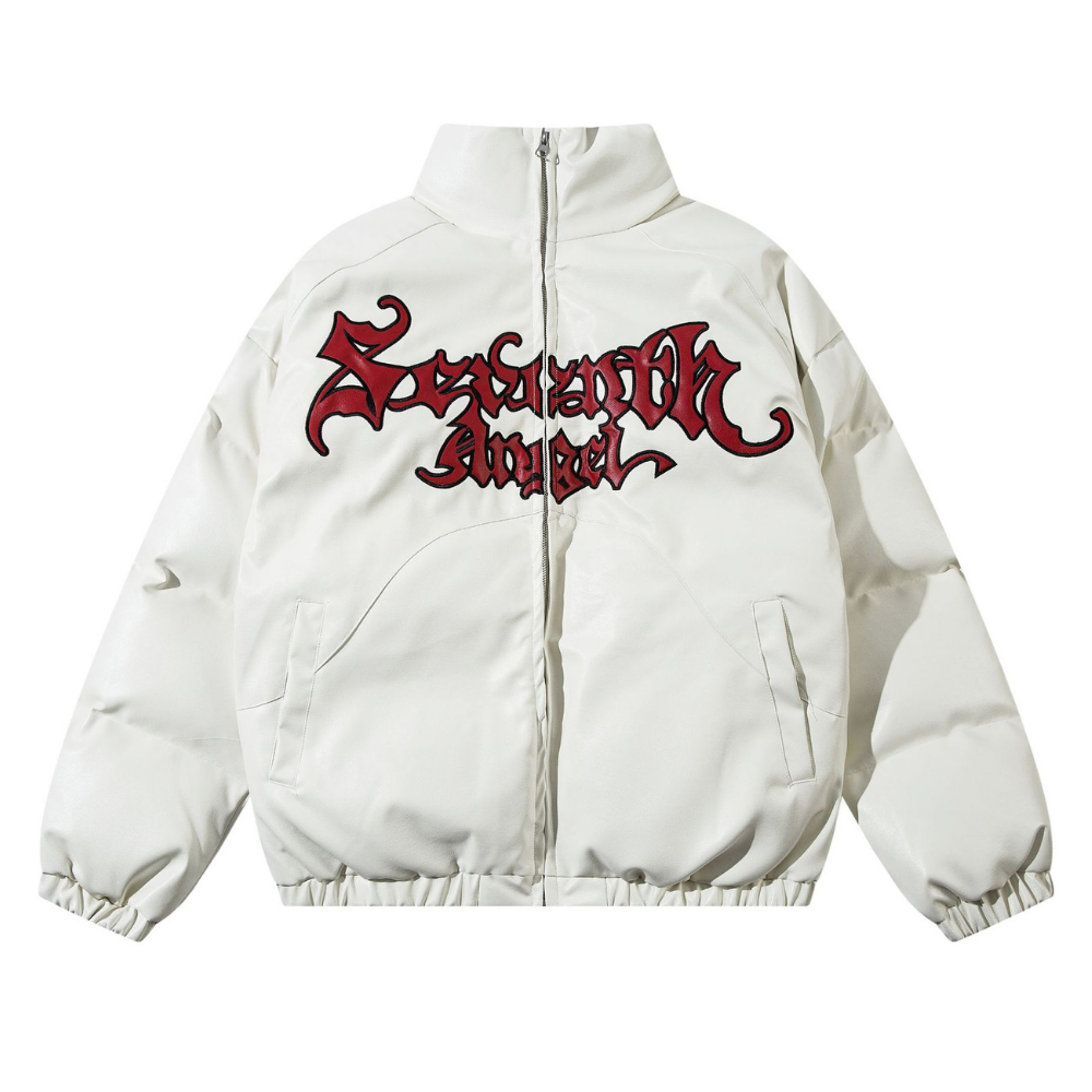 Street Flame Letters Embroidered Coat