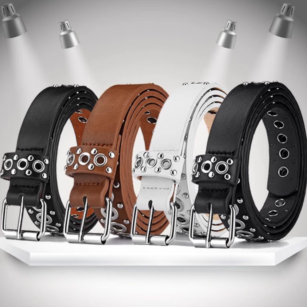 Punk Hollow Leather Belt